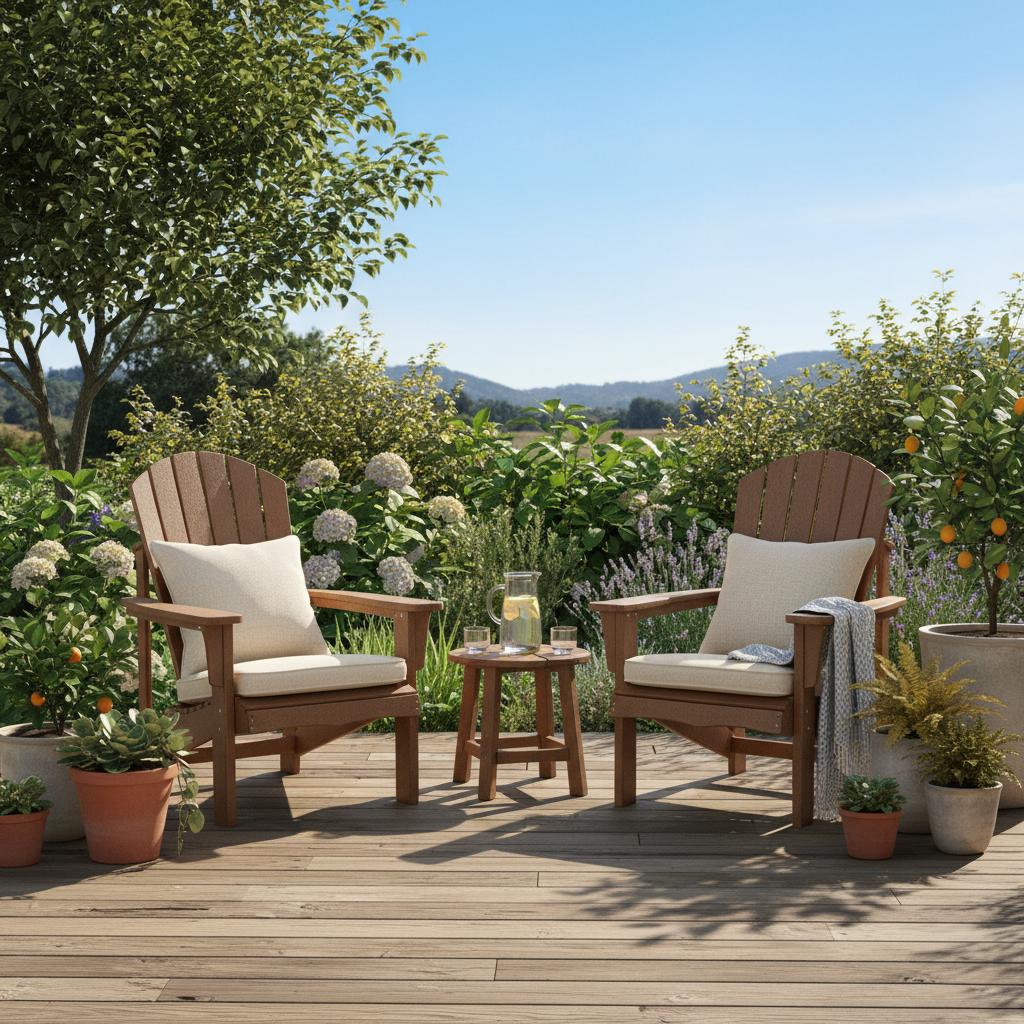 Recycled Plastic Patio Chairs (Set of 2)