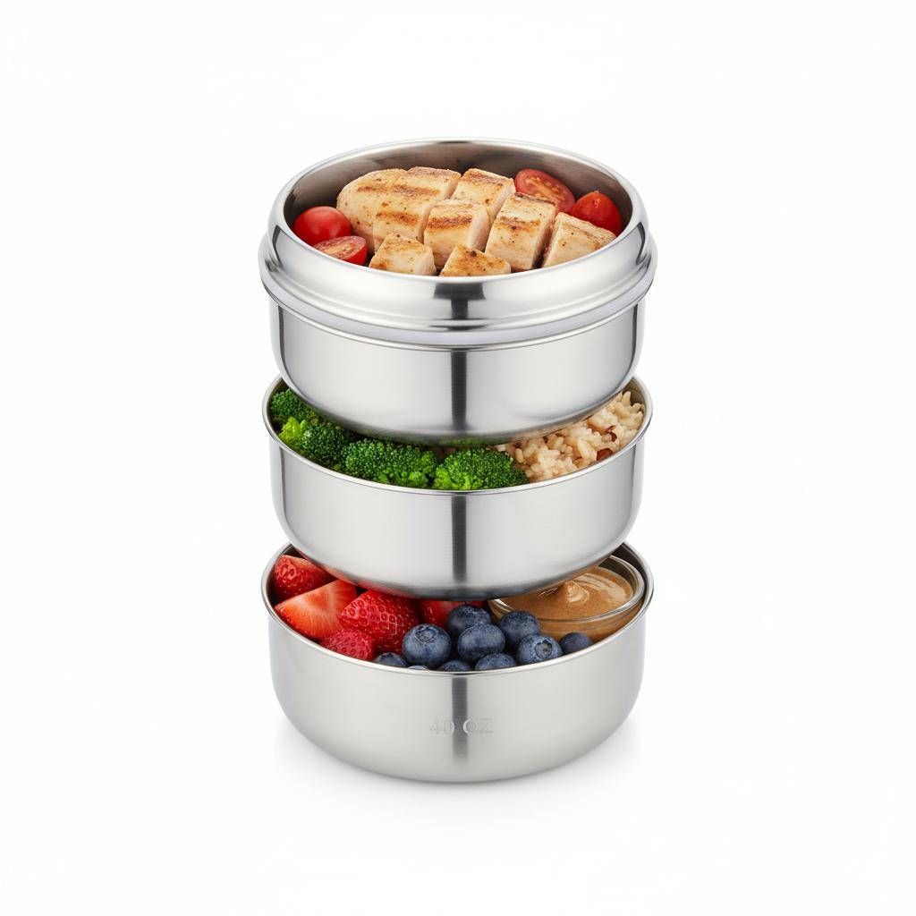 Stainless Steel Lunch Container (3-Tier)